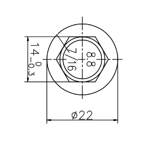 Bout met Step voor autogordel 14mm