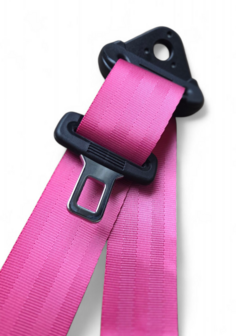 Automatische 3-puntgordel 3 meter helder roze