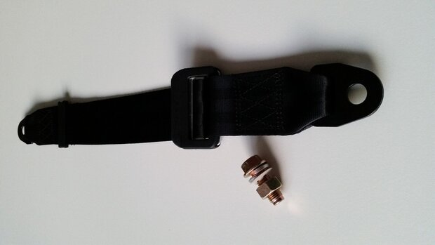 De universele schroefbare verstelbare gordelverlenger zwart