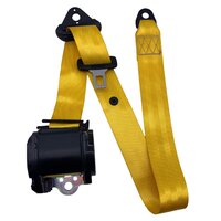 Donker gele autogordel / Veiligheidsgordel 3 puntsgordel, 1 dag levertijd, Type A 