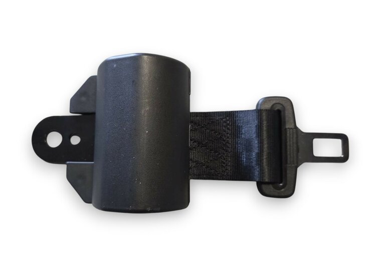 Zwarte automatische 2-puntsgordel – Veiligheidsgordel voor rolstoel, bakfiets en klassieke auto | Seatbeltspecialist
